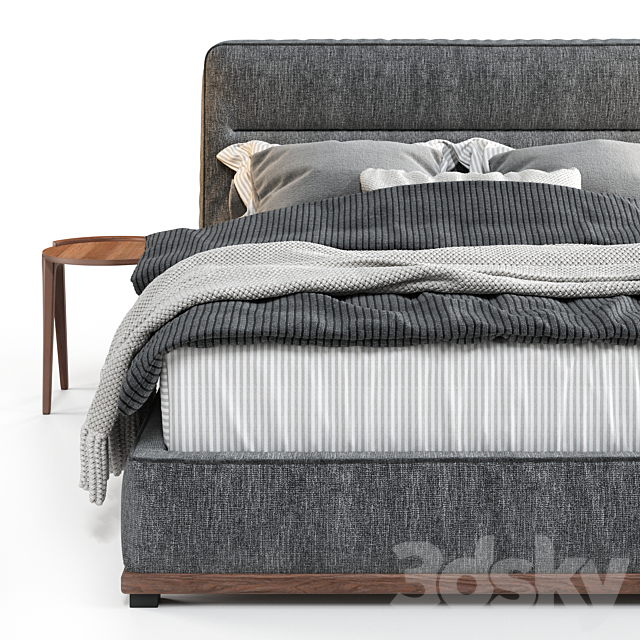 Bed Porada KIRK BED with round tables Porada Deck 3DS Max Model - thumbnail 4