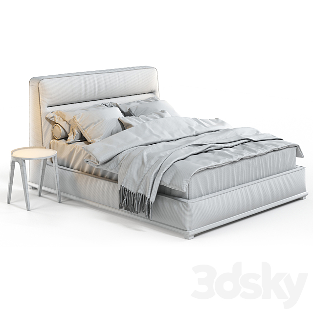 Bed Porada KIRK BED with round tables Porada Deck 3DS Max Model - thumbnail 5