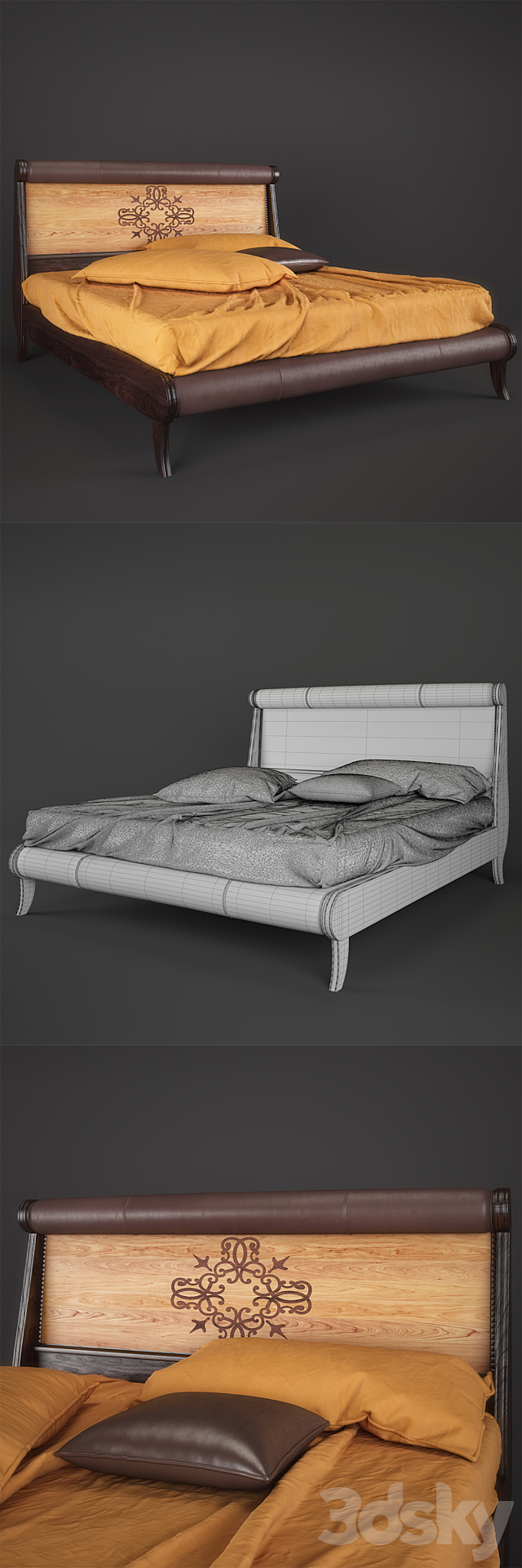 Bed Pregno L63 3DSMax File - thumbnail 2