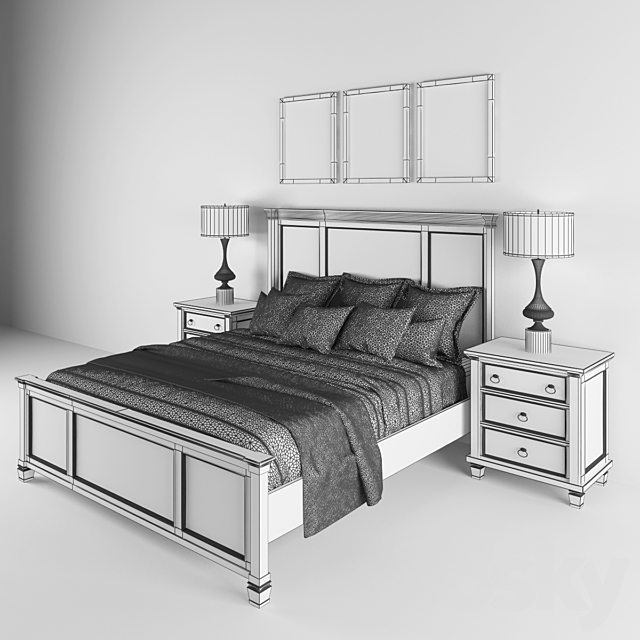 Bed “Prentice Queen” 3DSMax File - thumbnail 3