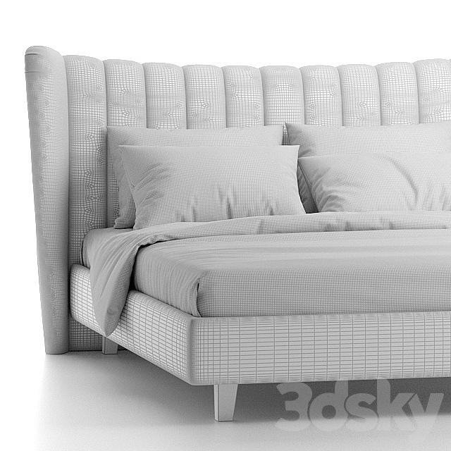 Bed Queen Agata 3DSMax File - thumbnail 5