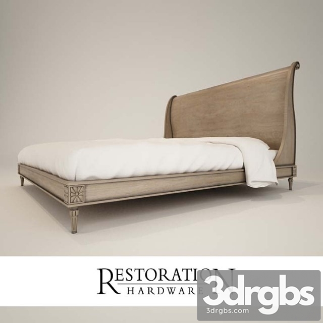 Bed Restoration Hardware 1 3dsmax Download - thumbnail 1