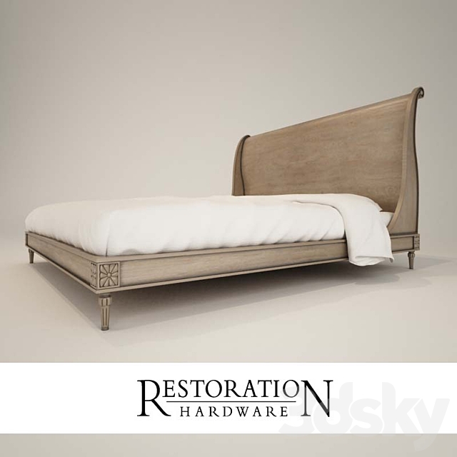 bed restoration hardware 3DSMax File - thumbnail 1