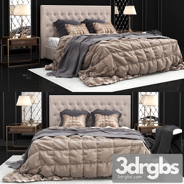 Bed restoration hardware adler 2 3dsmax Download - thumbnail 1