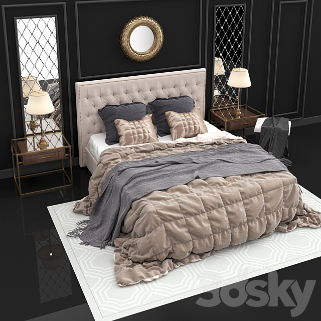 Bed Restoration Hardware Adler 3DSMax File - thumbnail 2