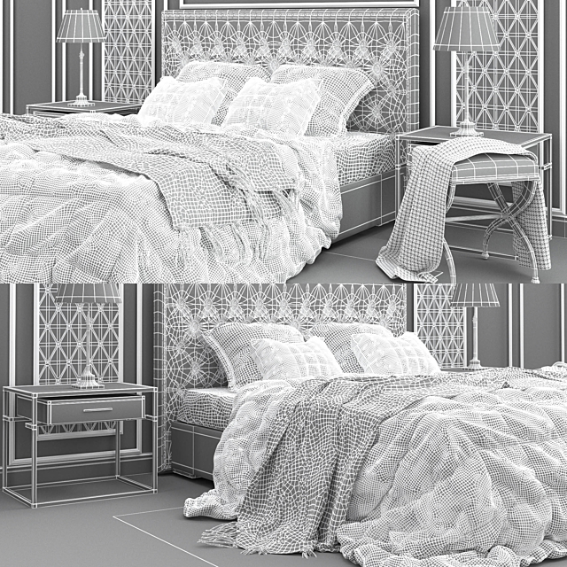 Bed Restoration Hardware Adler 3DSMax File - thumbnail 3