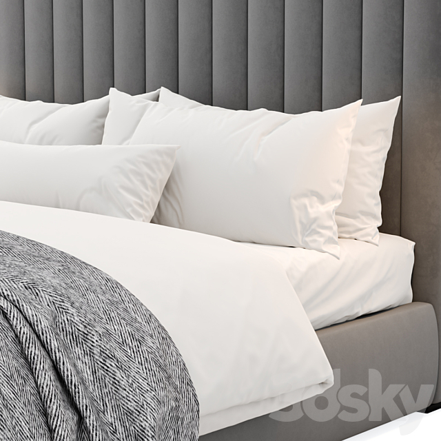 Bed Rh Modena 02 3DS Max Model - thumbnail 2