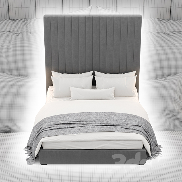 Bed Rh Modena 02 3DS Max Model - thumbnail 3