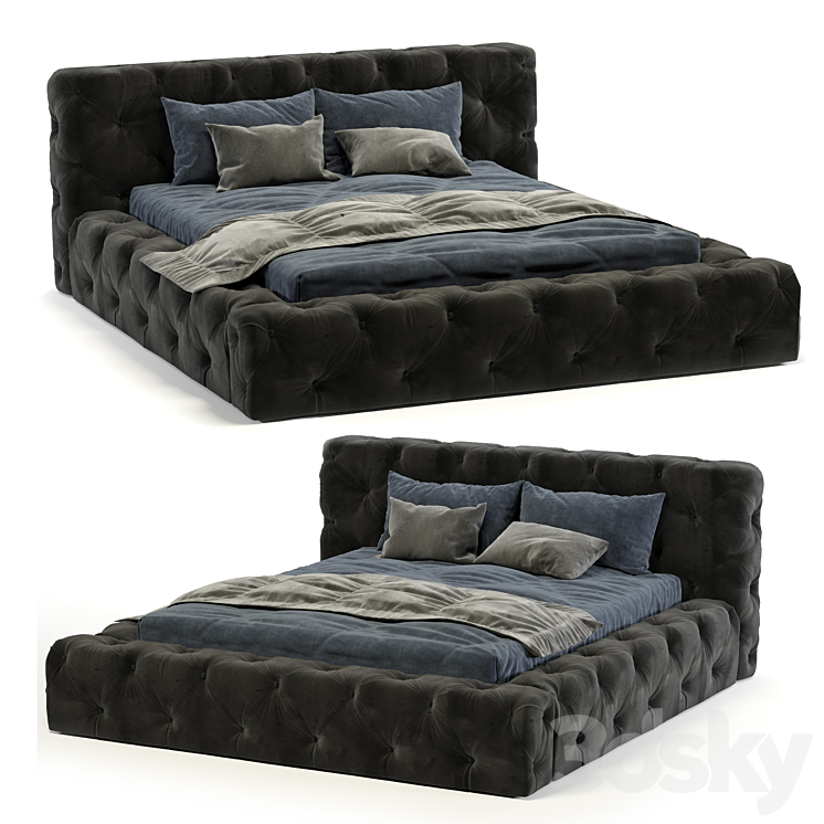 bed rh soho bed 3DS Max Model - thumbnail 3