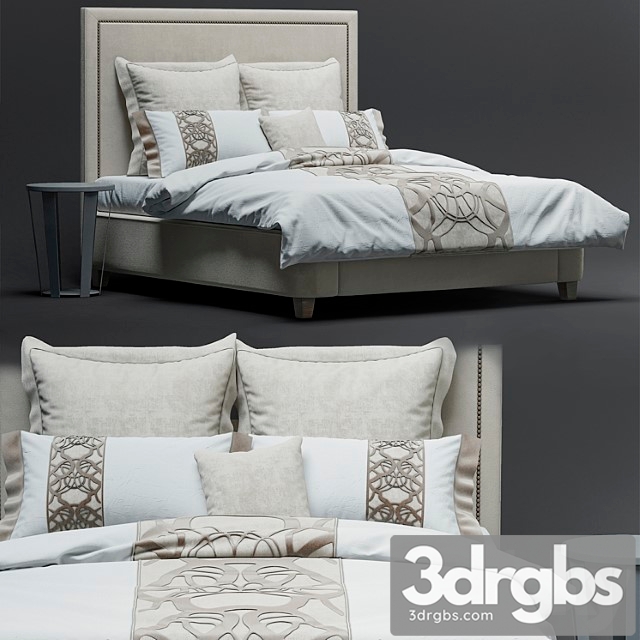 Bed Rh Vallace Fabrics Bed 3dsmax Download - thumbnail 1