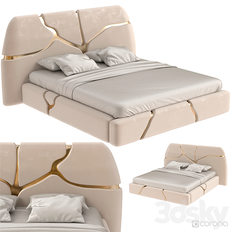 Bed Roberto Cavalli ELGON 3DS Max Model - thumbnail 1