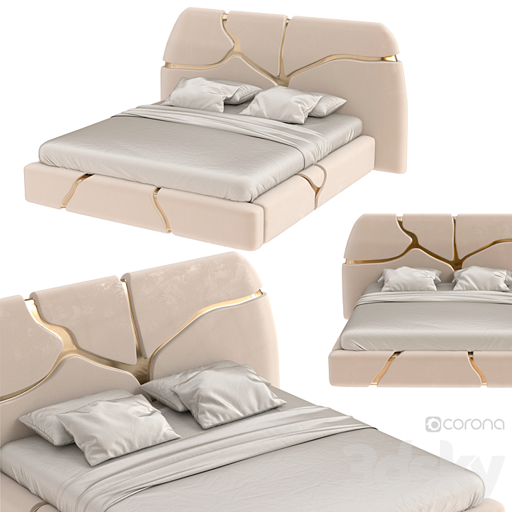 Bed Roberto Cavalli ELGON 3DS Max Model - thumbnail 2