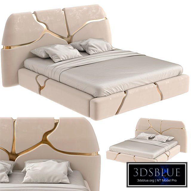 Bed Roberto Cavalli ELGON 3DS Max - thumbnail 3