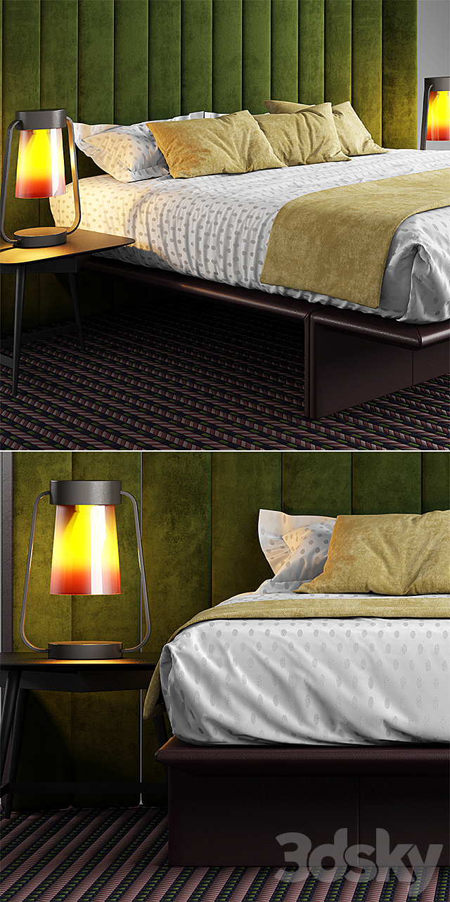 Bed roche bobois backstage bed 3DSMax File - thumbnail 2