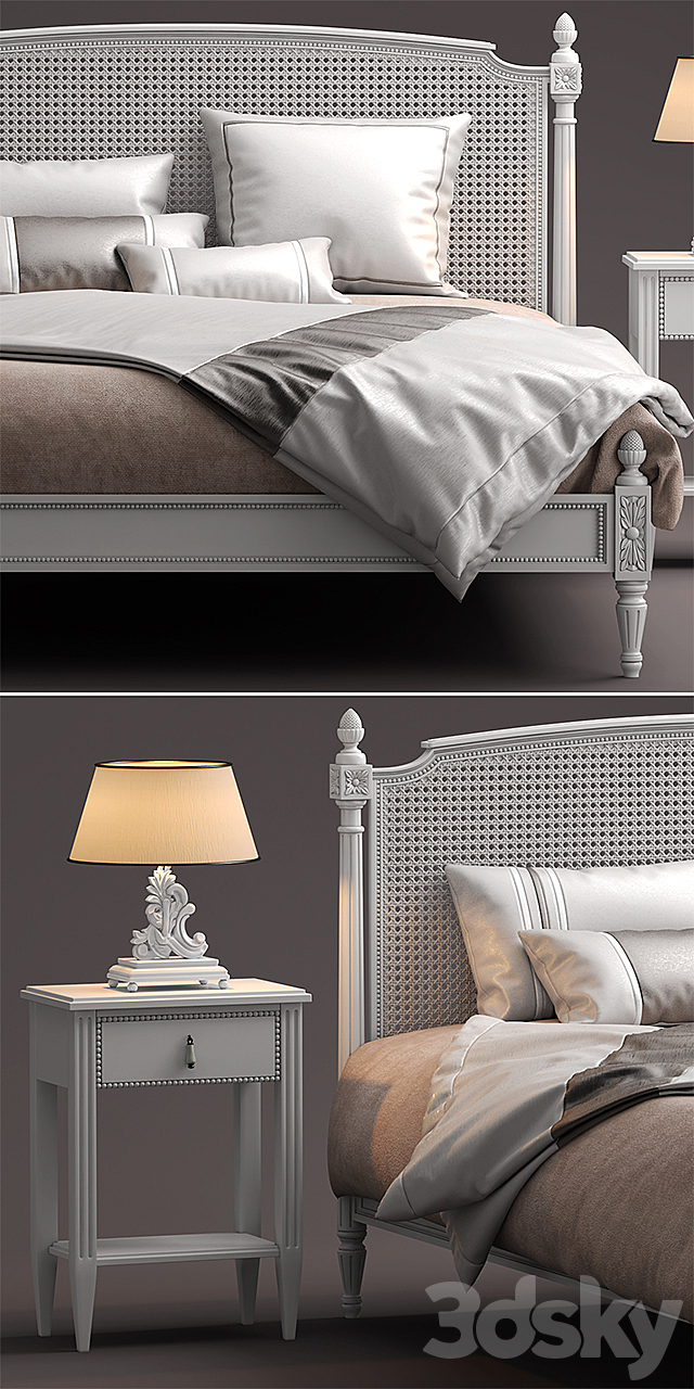 Bed roche bobois lit josephine 3DSMax File - thumbnail 2