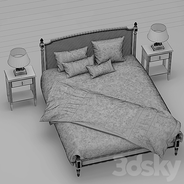 Bed roche bobois lit josephine 3DSMax File - thumbnail 3