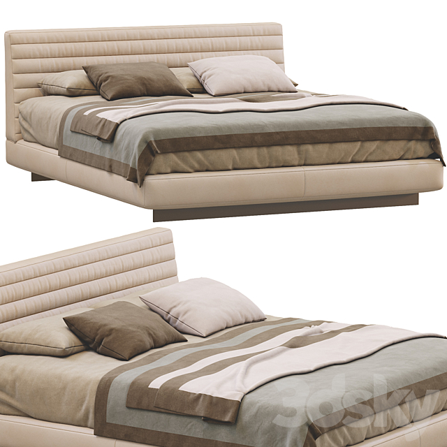 Bed roger by minotti 3DSMax File - thumbnail 2