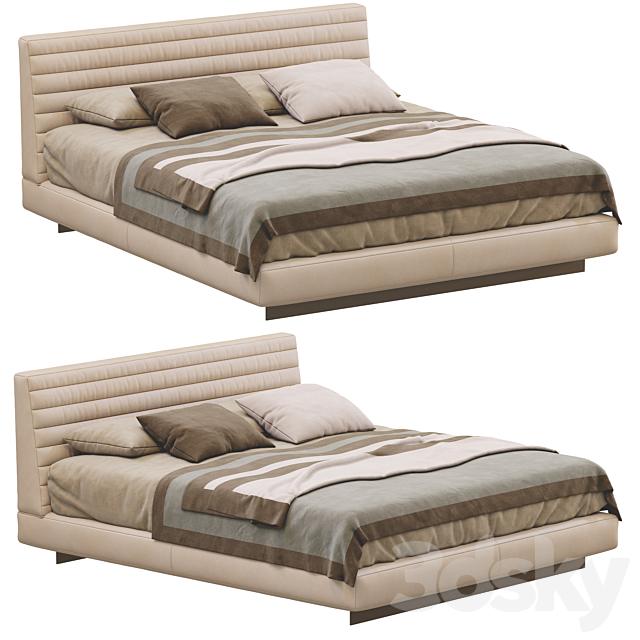 Bed roger by minotti 3DSMax File - thumbnail 3