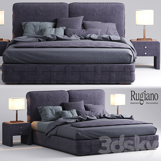 Bed rugiano braid bed 3DSMax File - thumbnail 1