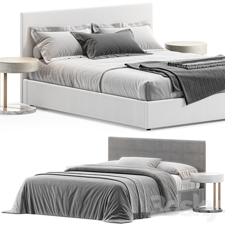 Bed S8 Evita 3DS Max Model - thumbnail 1