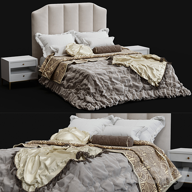 Bed Sabine Restoration Hardware 3DSMax File - thumbnail 1