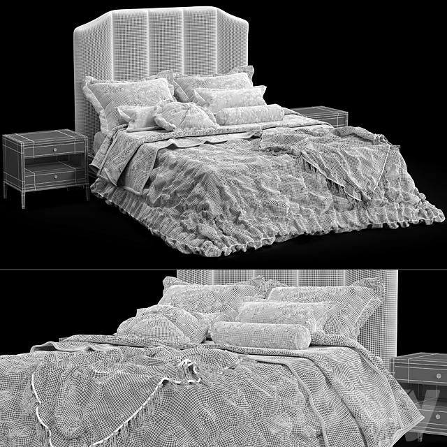 Bed Sabine Restoration Hardware 3DSMax File - thumbnail 3