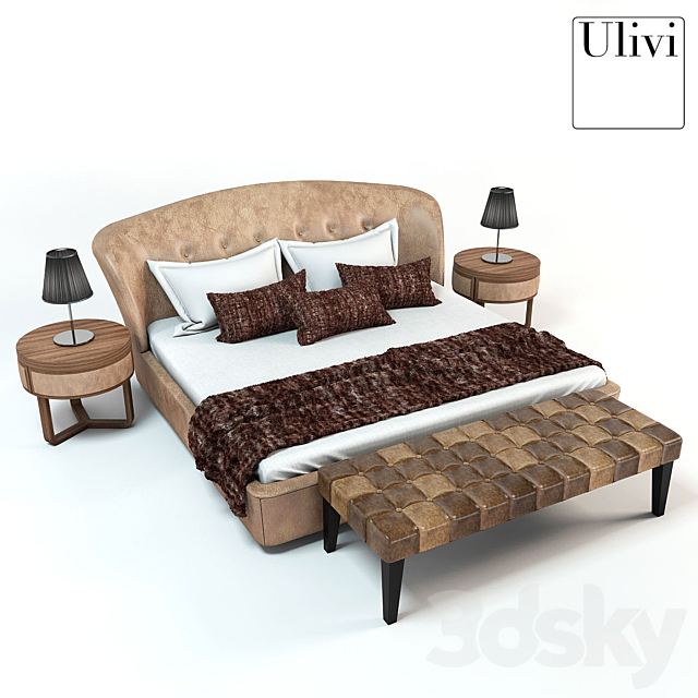 Bed Sally _ Ulivi 3DSMax File - thumbnail 1