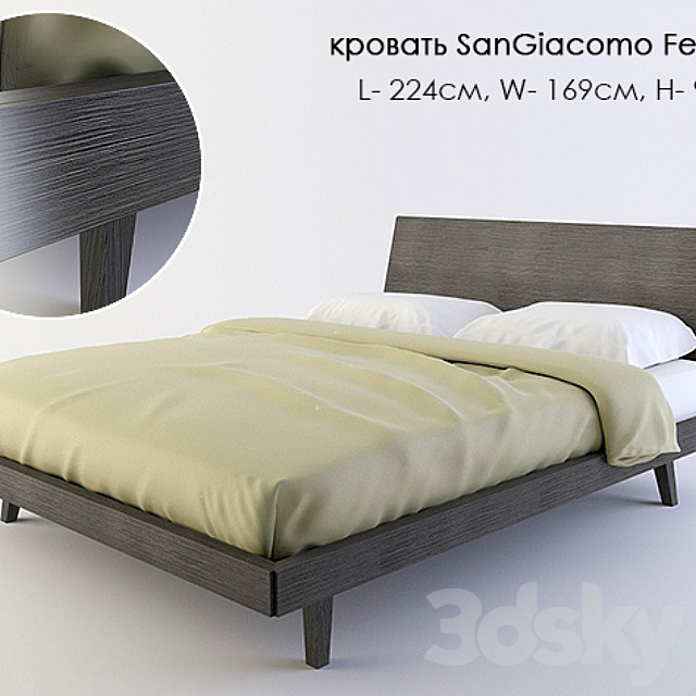 bed SanGiacomo Febo 1.0 3ds Max - thumbnail 2