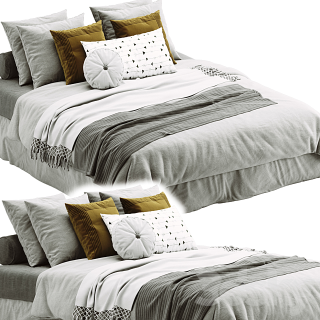 Bed scandinavian 02 3DSMax File - thumbnail 2