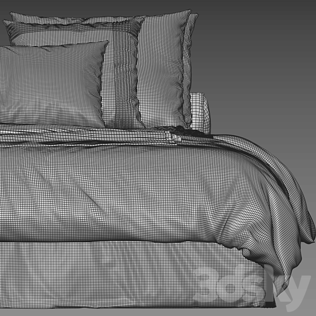 Bed scandinavian 02 3DSMax File - thumbnail 5