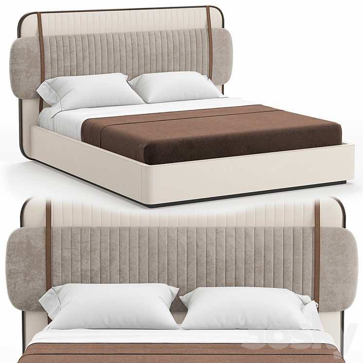 Bed scott 3DS Max Model - thumbnail 1