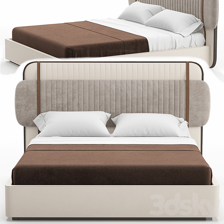 Bed scott 3DS Max Model - thumbnail 2