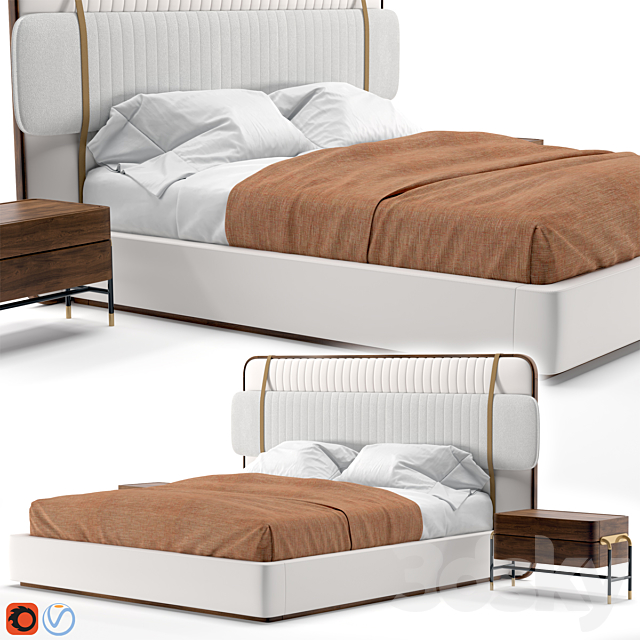 Bed Scott 3DS Max Model - thumbnail 1