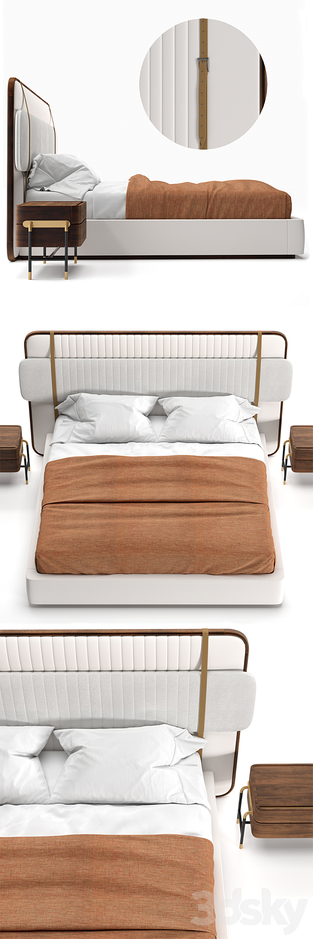 Bed Scott 3DS Max Model - thumbnail 3