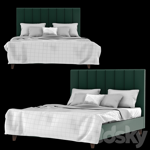 Bed Scown Barhat Emerald 3DSMax File - thumbnail 1