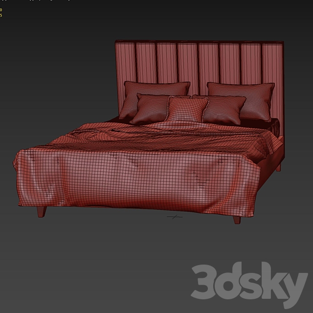 Bed Scown Barhat Emerald 3DSMax File - thumbnail 4