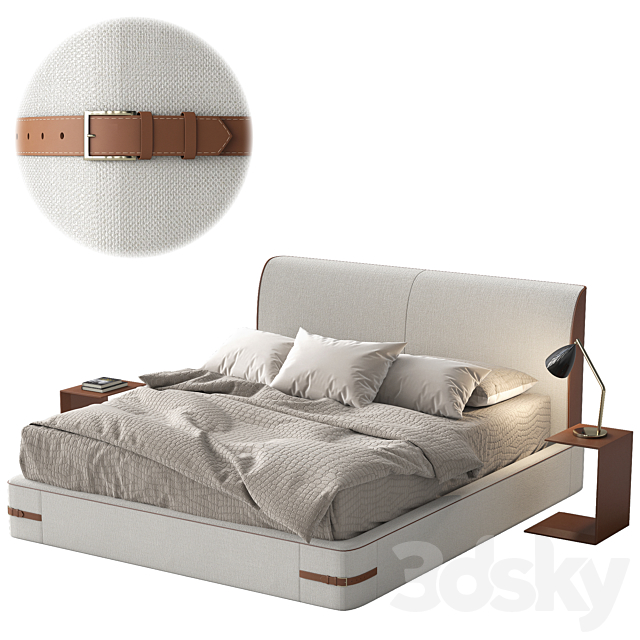 Bed Sebastian by Chaarme Letti 3DSMax File - thumbnail 2