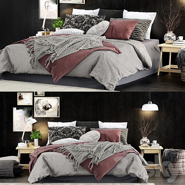 Bed set 1 3DSMax File - thumbnail 1