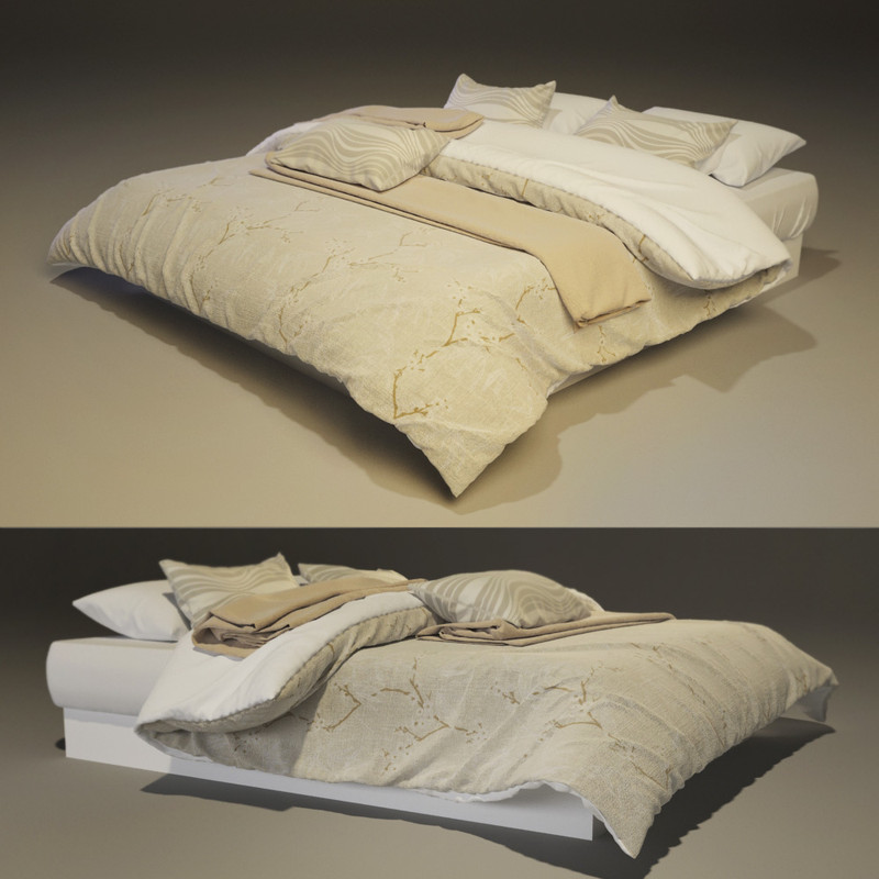 Bed set 3DSMax File - thumbnail 1