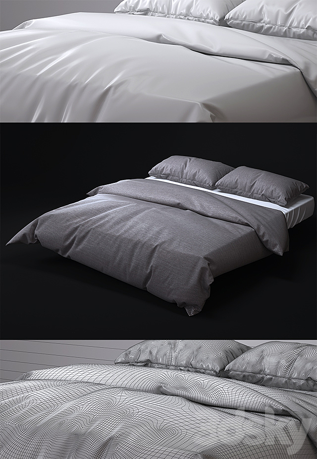 Bed set 3DSMax File - thumbnail 1