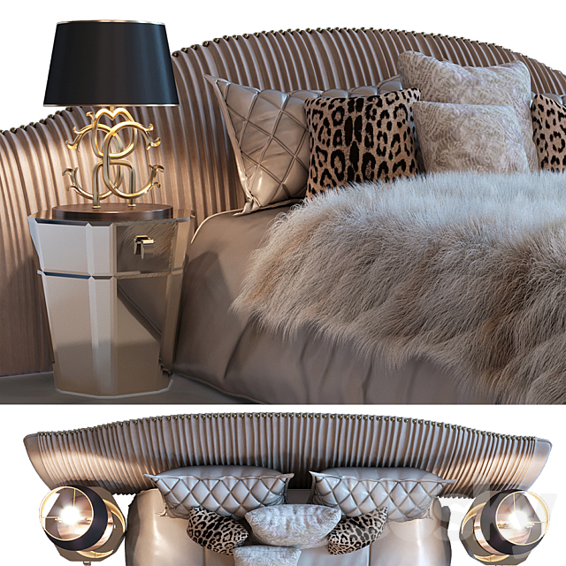 Bed “Sharpei” Roberto Cavalli 3DSMax File - thumbnail 2