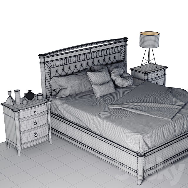 Bed Signorini & Coco – Carlotta 3DS Max Model - thumbnail 3