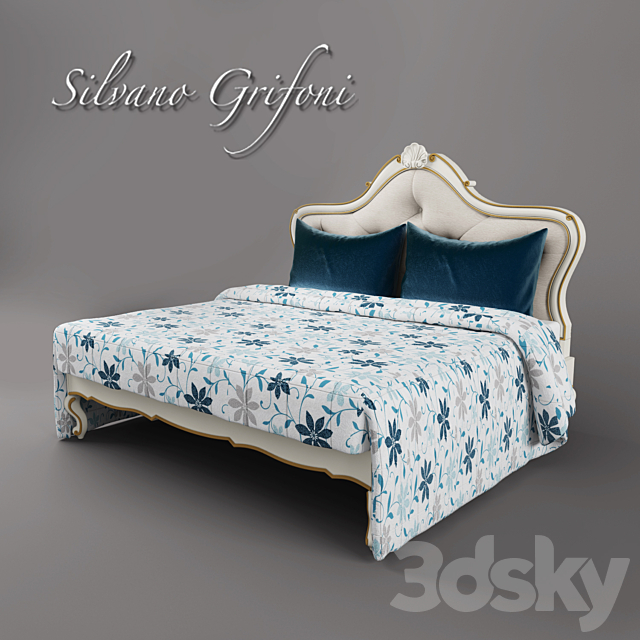 Bed Silvano Grifoni 3DS Max Model - thumbnail 2