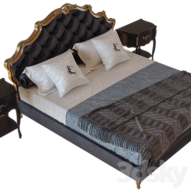 Bed – Sissi capitonne – Cantori 3DSMax File - thumbnail 4