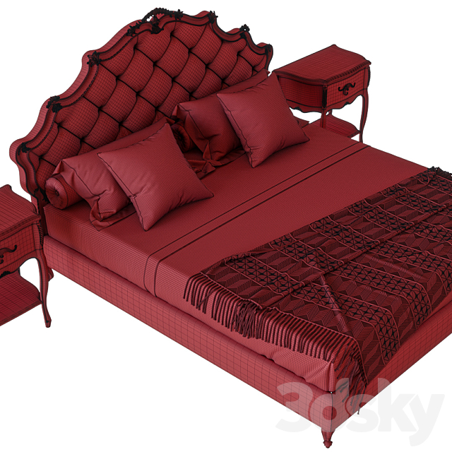 Bed – Sissi capitonne – Cantori 3DSMax File - thumbnail 5