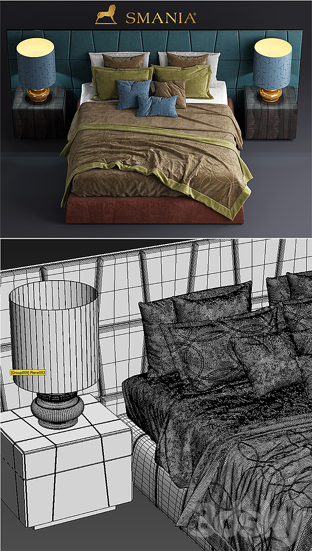 Bed smania colorado 3DSMax File - thumbnail 3