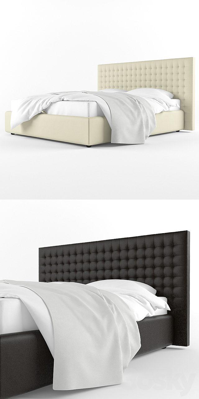 Bed Soberry Capri 3DS Max Model - thumbnail 2