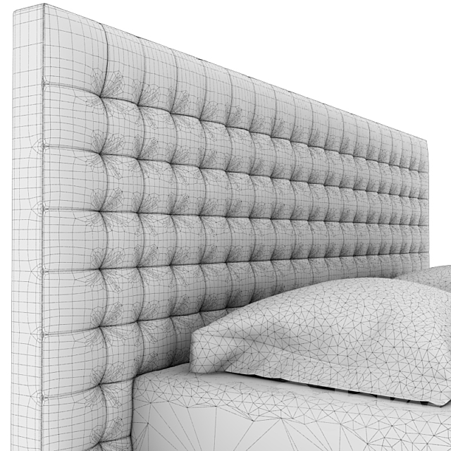 Bed Soberry Capri 3DS Max Model - thumbnail 3