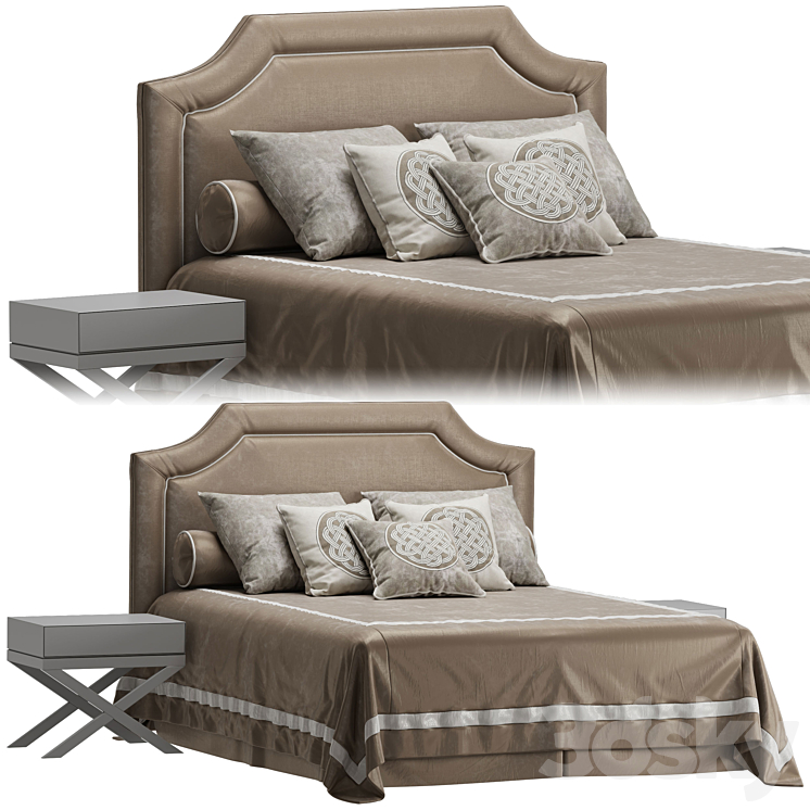 Bed Softhouse Cosimo 3DS Max Model - thumbnail 1