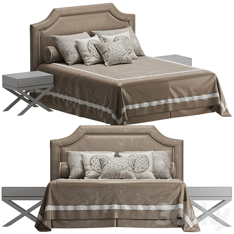 Bed Softhouse Cosimo 3DS Max Model - thumbnail 2